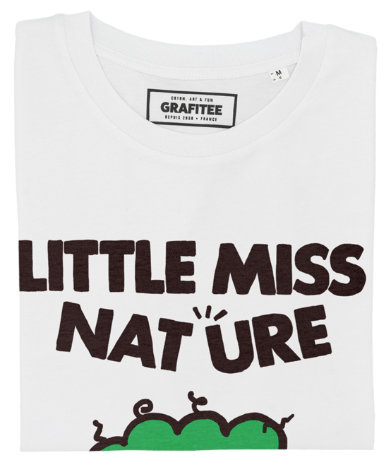 T-shirt Little Miss Nature blanc plié