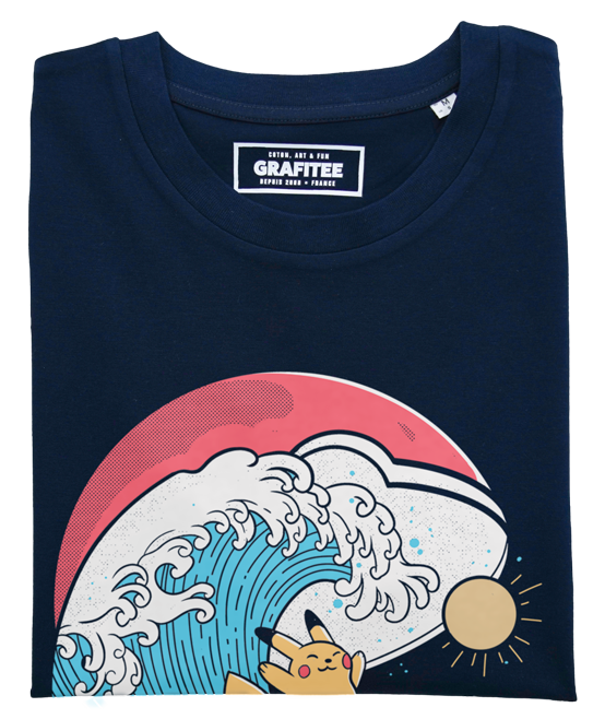 T-shirt Pokemon Wave navy plié