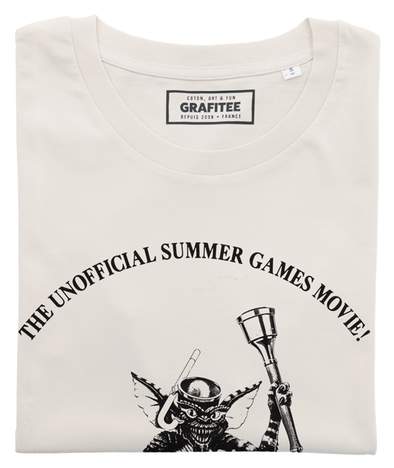 T-shirt Gremlins summer game blanc cassé plié