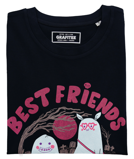 T-shirt Halloween Friendship noir plié