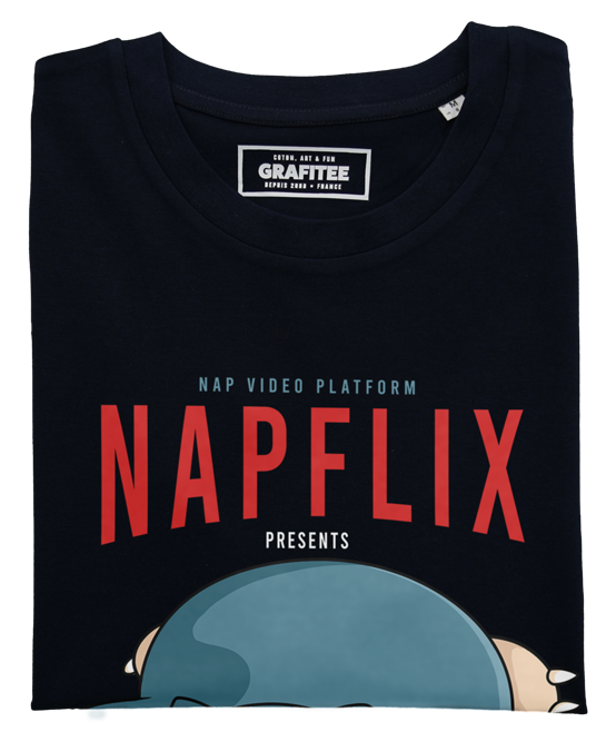 T-shirt Napflix noir plié