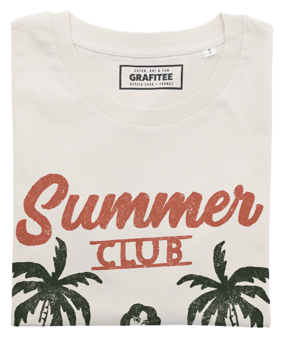 T-shirt Club de l'Été blanc cassé plié