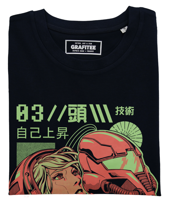 T-shirt Samus Aran Armor noir plié