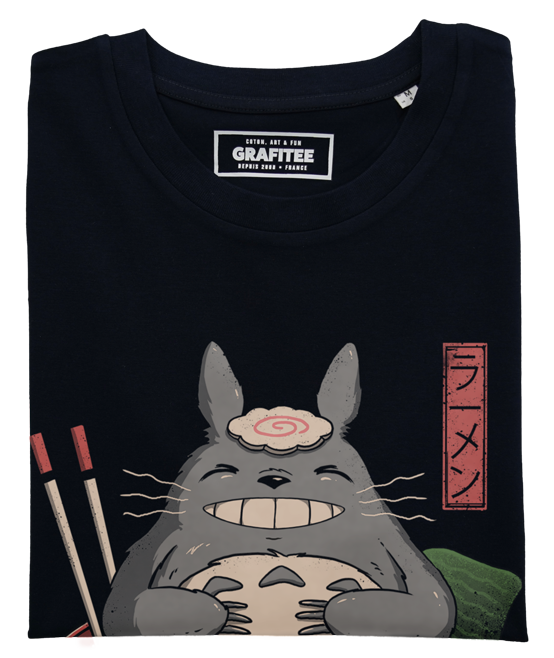 T-shirt Totoro Ramen noir plié