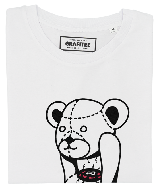 T-shirt L'Ours en Peluche blanc plié