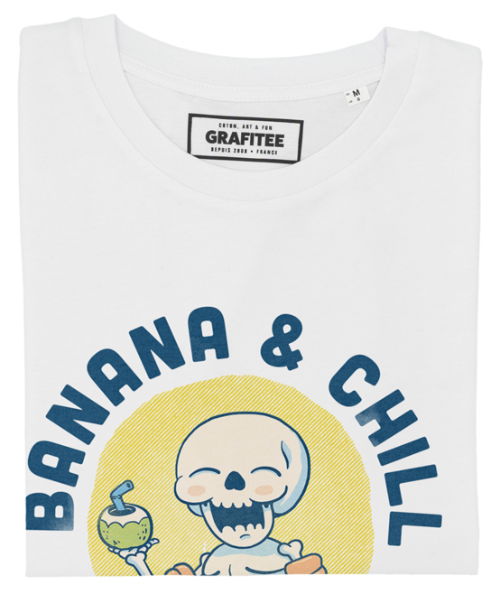 T-shirt Banana & Chill blanc plié