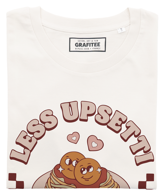 T-shirt Less Upsetti blanc cassé plié