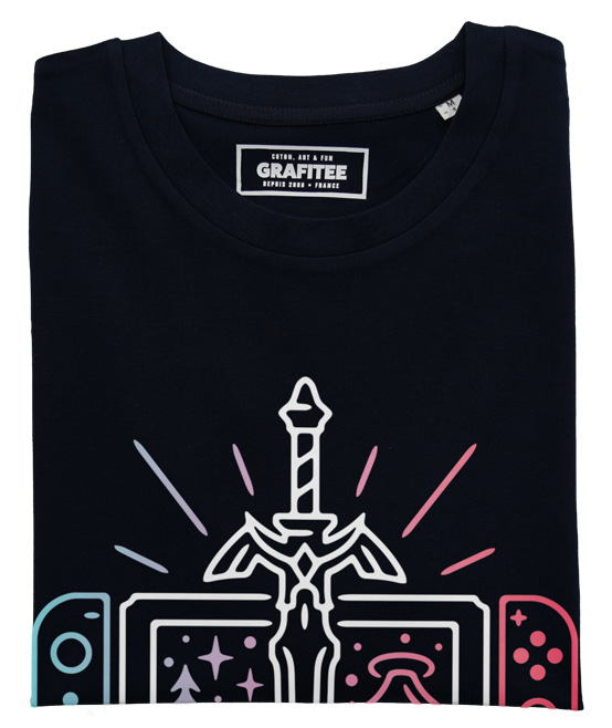 T-shirt Zelda Switch noir plié