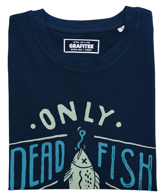 T-shirt Deadfish navy plié