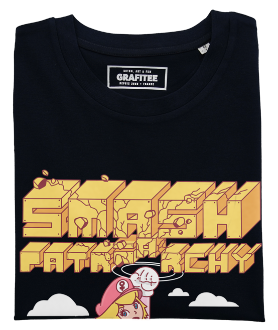 T-shirt Smash Patriarchy noir plié