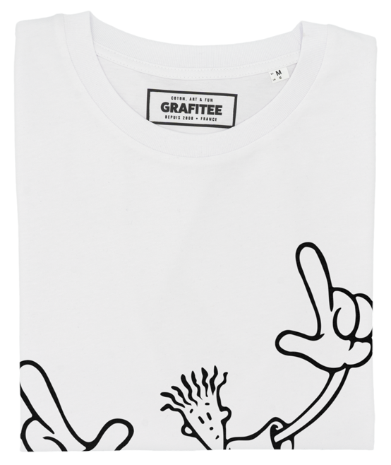 T-shirt Fido Dido Camera blanc plié