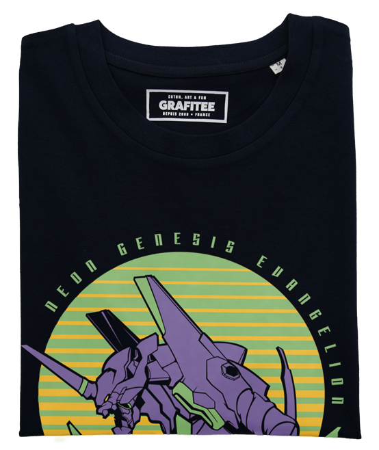 T-shirt Evangelion noir plié