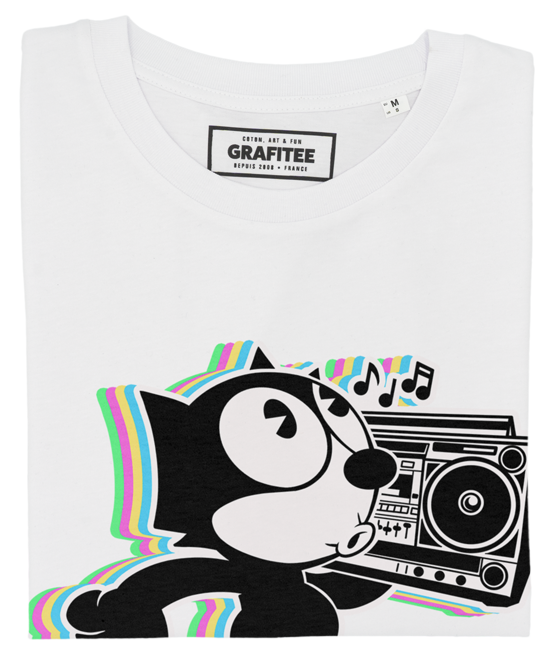 T-shirt Felix Boombox blanc plié