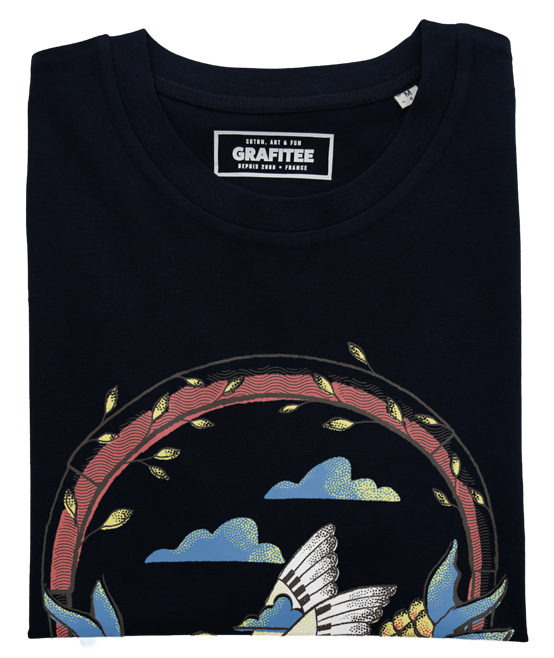 T-shirt Sound of Nature noir plié