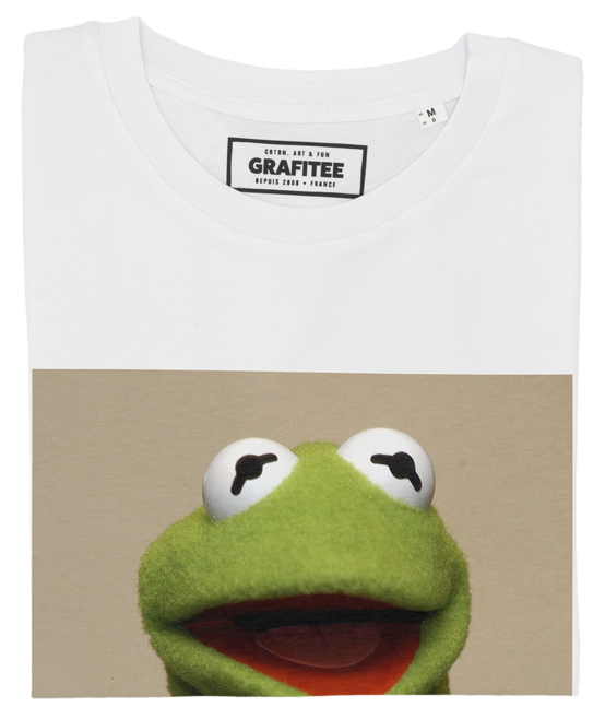 T-shirt Kermit la grenouille blanc plié