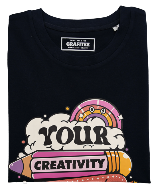 T-shirt Your Creativity noir plié