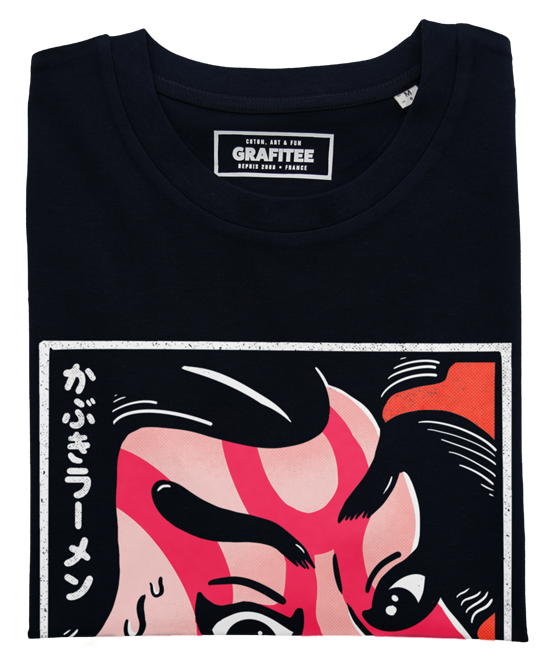 T-shirt Kabuki et ramen noir plié