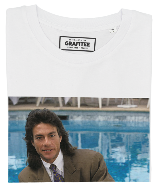 T-shirt Van Damme Piscine blanc plié