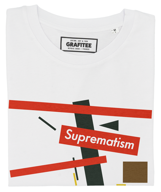 T-shirt Suprematism blanc plié