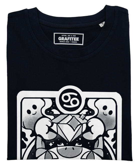 T-shirt Cancer noir plié