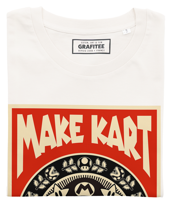 T-shirt Mario Make Kart blanc cassé plié