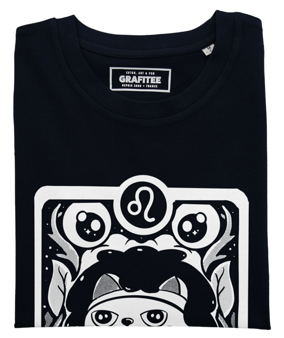 T-shirt Lion noir plié