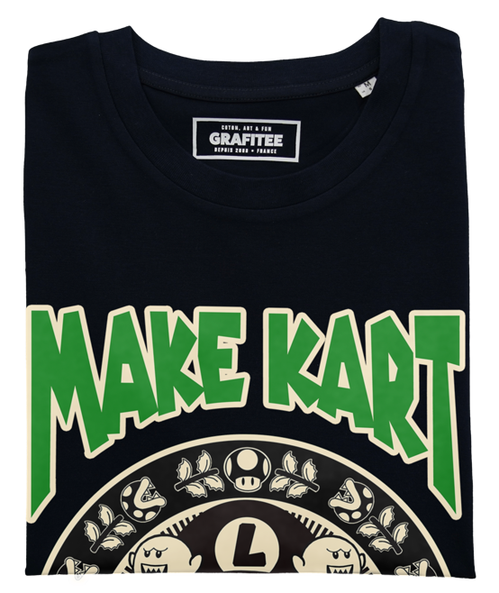 T-shirt Luigi Make Kart noir plié