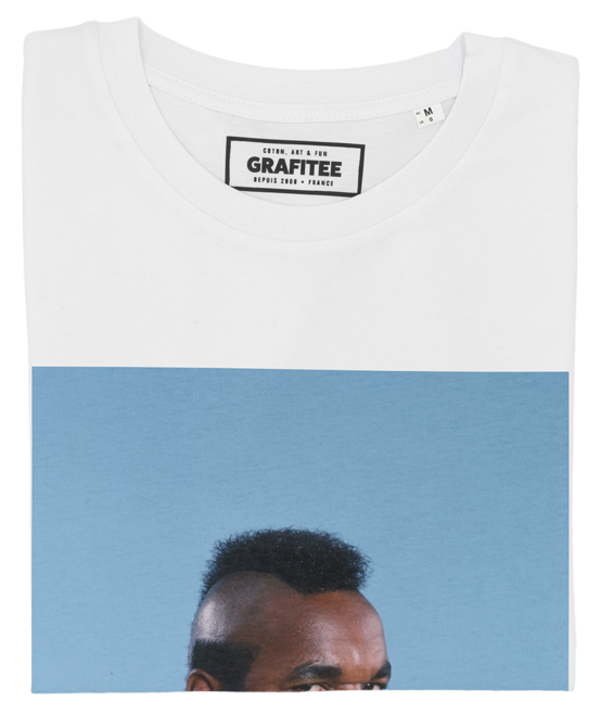 T-shirt B.A. Baracus blanc plié