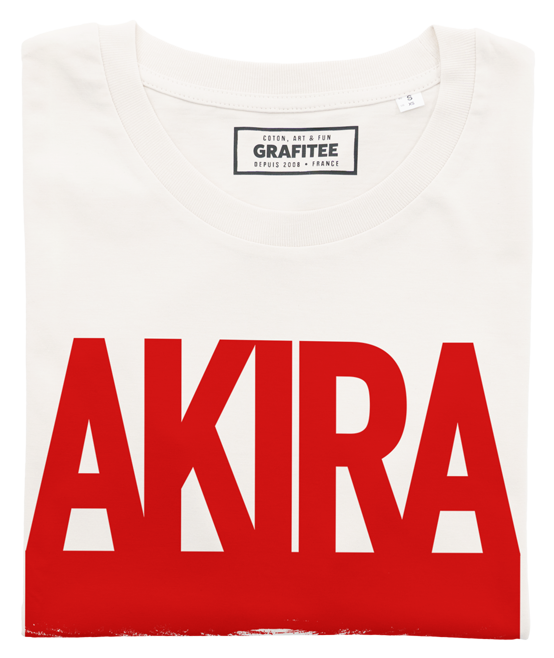 T-shirt Akira Tokyo blanc cassé plié