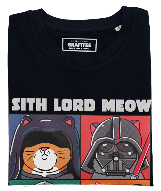 T-shirt Meow Sith Lord noir plié