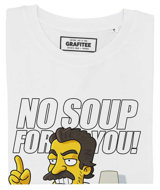 T-shirt Seinfeld No Soup blanc plié