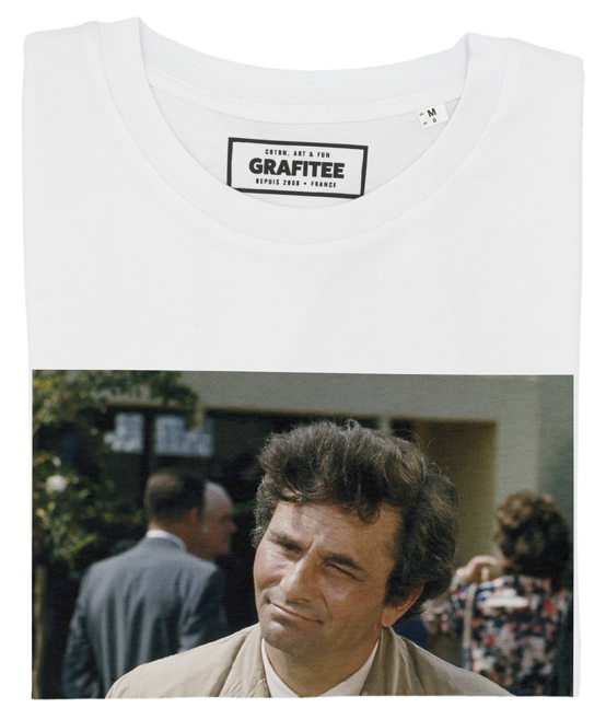 T-shirt Peter Falk blanc plié