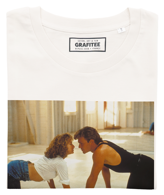 T-shirt Dirty Dancing blanc cassé plié