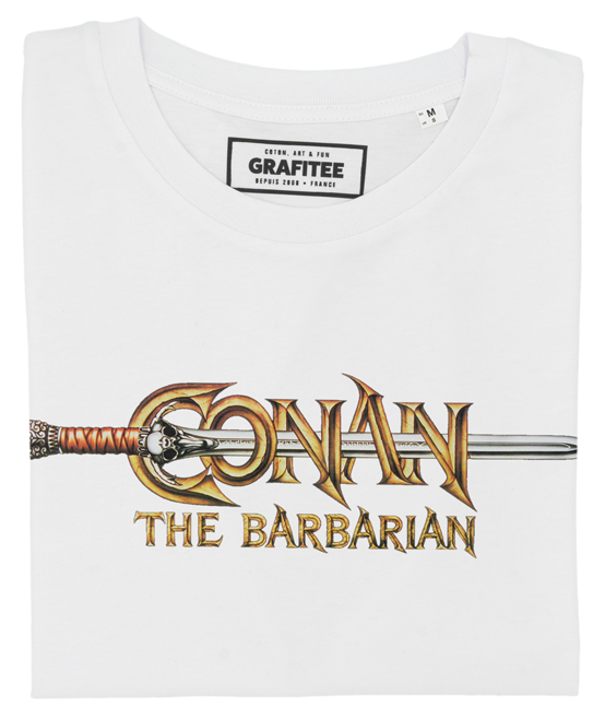 T-shirt Conan le Barbare blanc plié