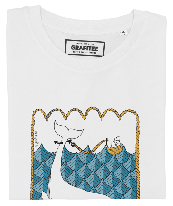 T-shirt Whales blanc plié