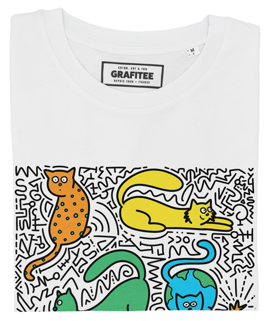 T-shirt Kitty Haring blanc plié