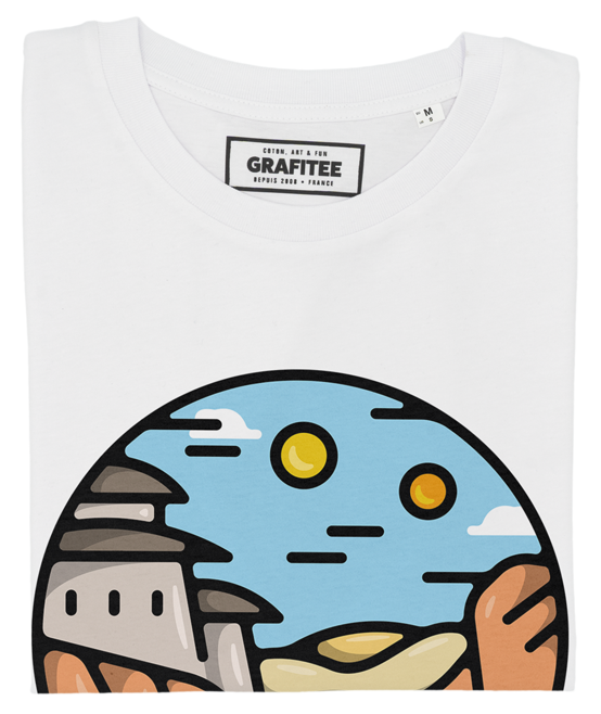 T-shirt Tatooine blanc plié