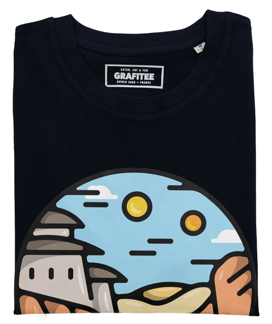 T-shirt Tatooine noir plié