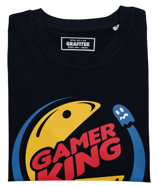 T-shirt Gamer King noir plié