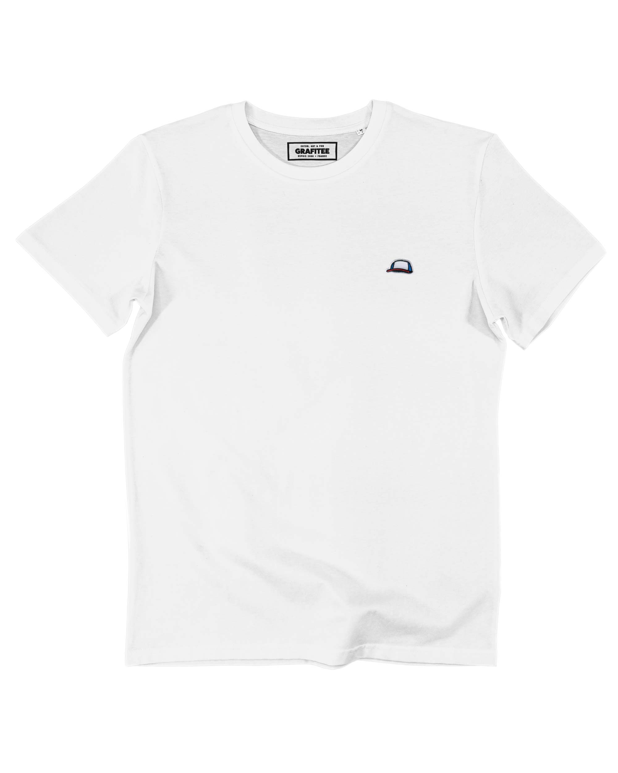 T-shirt Casquette (brodé) blanc plié