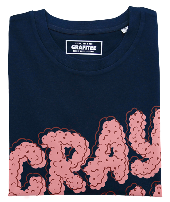 T-shirt Cray-cray navy plié