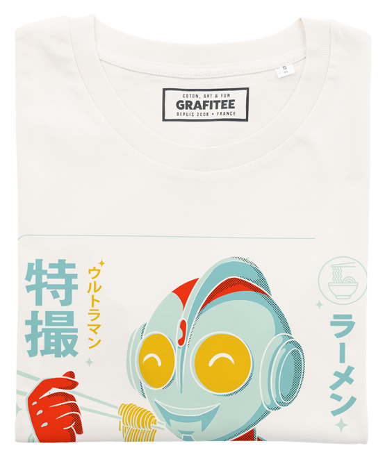 T-shirt Ultra Ramen blanc cassé plié