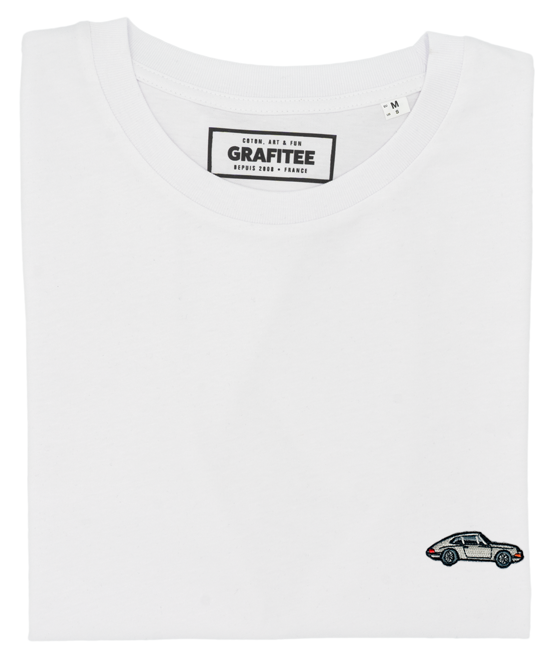 T-shirt Voiture (brodé) blanc plié