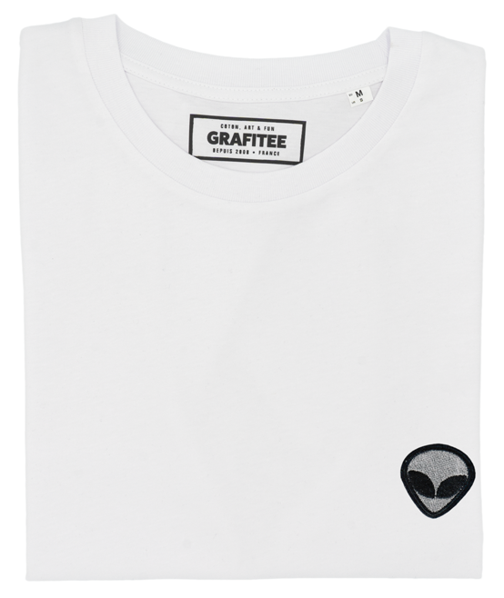 T-shirt Alien (brodé) blanc plié