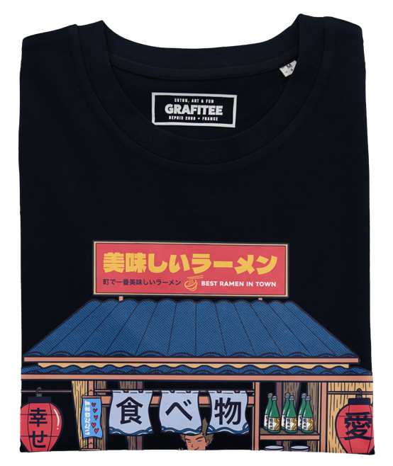 T-shirt House of Ramen Pokemon noir plié