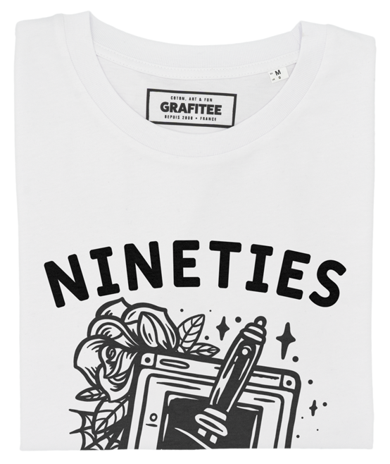 T-shirt Nineties Club blanc plié