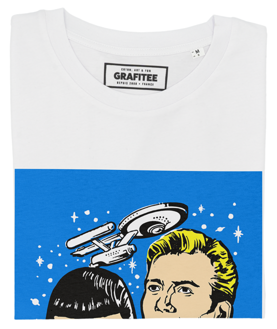 T-shirt Star Trek Vintage blanc plié