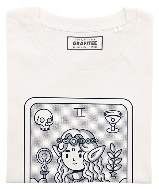 T-shirt Tarot Zelda blanc cassé plié