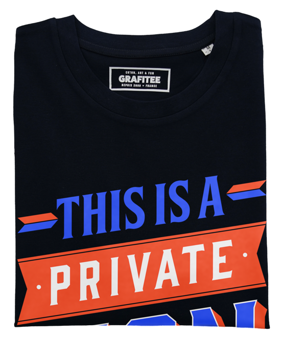 T-shirt Private Sign noir plié