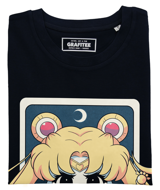 T-shirt Tarot Sailor Moon noir plié